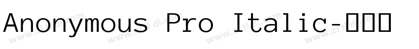 Anonymous Pro Italic字体转换